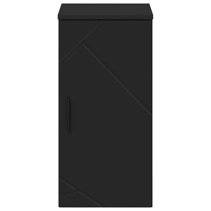 Bathroom Cabinet Wall-mounted with Door Black 30 x 31.5 x 61 cm