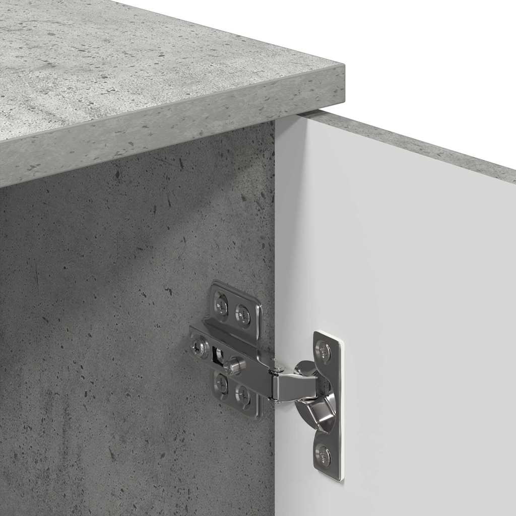 Bathroom Cabinet Wall-mounted Concrete Grey 30 x 31.5 x 61 cm