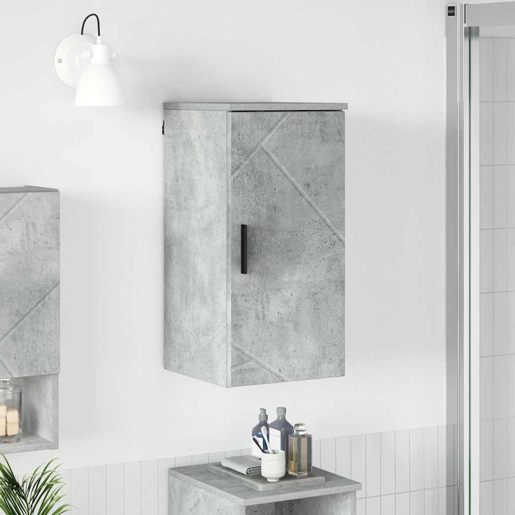 Bathroom Cabinet Wall-mounted Concrete Grey 30 x 31.5 x 61 cm