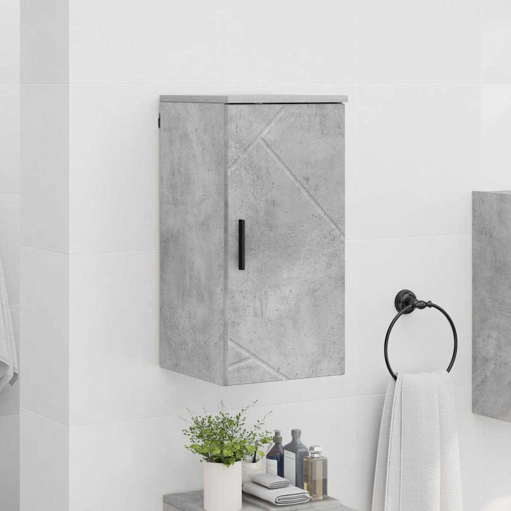 Bathroom Cabinet Wall-mounted Concrete Grey 30 x 31.5 x 61 cm