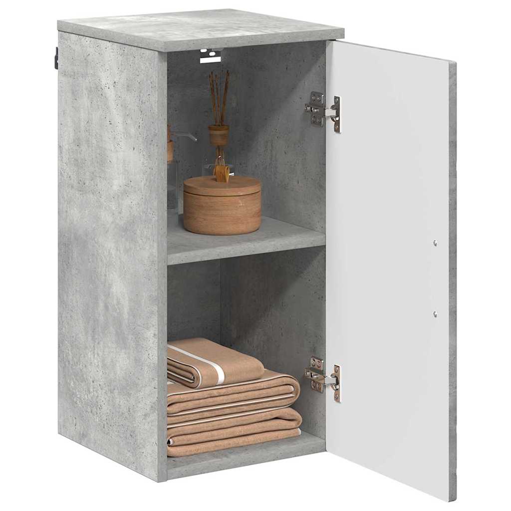 Bathroom Cabinet Wall-mounted Concrete Grey 30 x 31.5 x 61 cm
