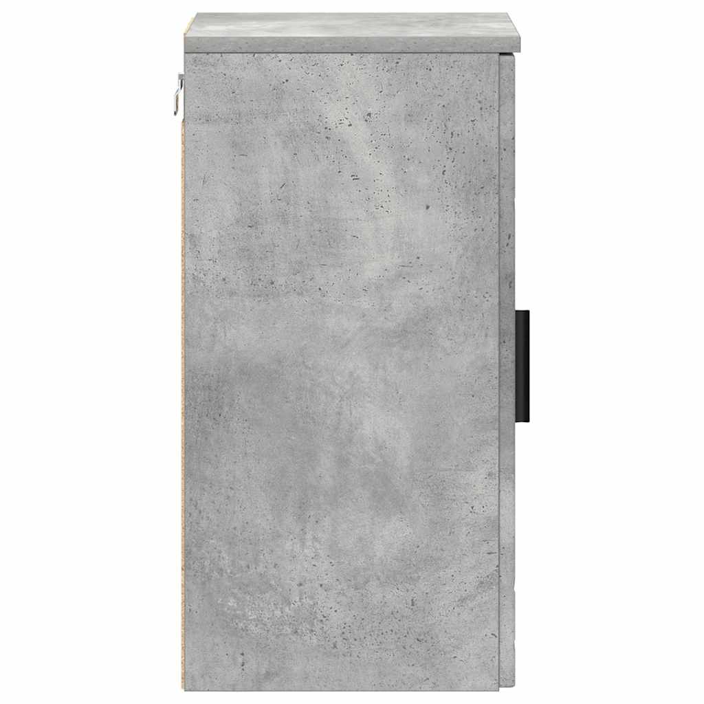 Bathroom Cabinet Wall-mounted Concrete Grey 30 x 31.5 x 61 cm