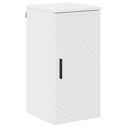 Bathroom Cabinet with Door High Gloss White 30 x 31.5 x 61 cm