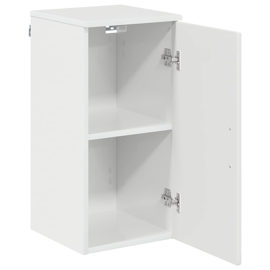 Bathroom Cabinet with Door High Gloss White 30 x 31.5 x 61 cm
