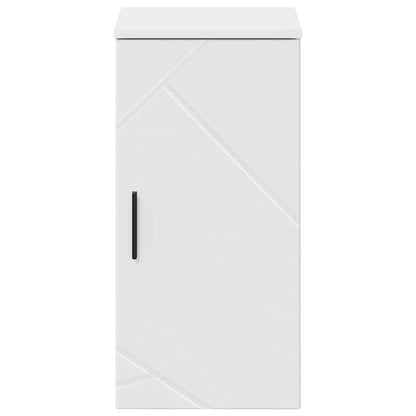 Bathroom Cabinet with Door High Gloss White 30 x 31.5 x 61 cm