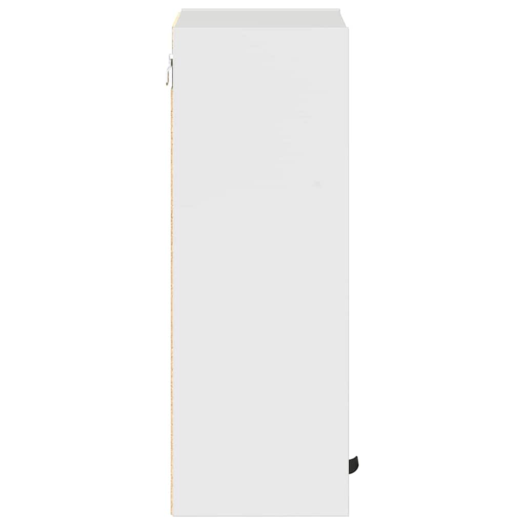 Bathroom Cabinet with Door High Gloss White 30 x 31.5 x 61 cm