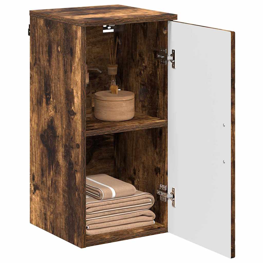 Bathroom Cabinet Wall-mounted Smoked Oak 30 x 31.5 x 61 cm