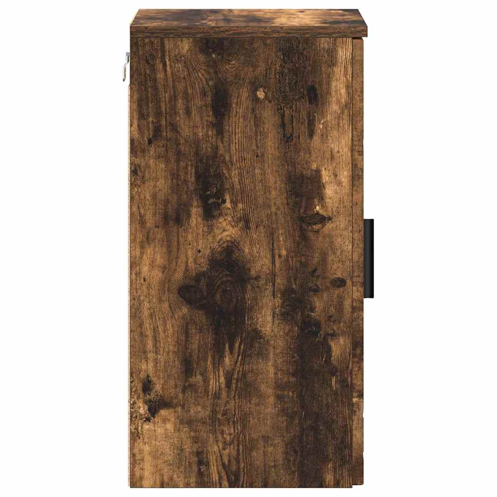 Bathroom Cabinet Wall-mounted Smoked Oak 30 x 31.5 x 61 cm