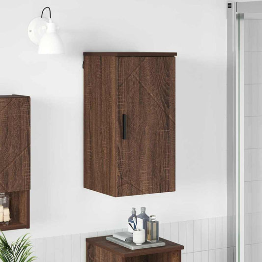 Bathroom Cabinet Wall-mounted Brown Oak 30 x 31.5 x 61 cm