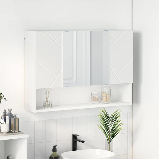 Bathroom Mirror Cabinet White 80 x 17 x 55 cm Engineered wood