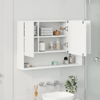 Bathroom Mirror Cabinet White 80 x 17 x 55 cm Engineered wood