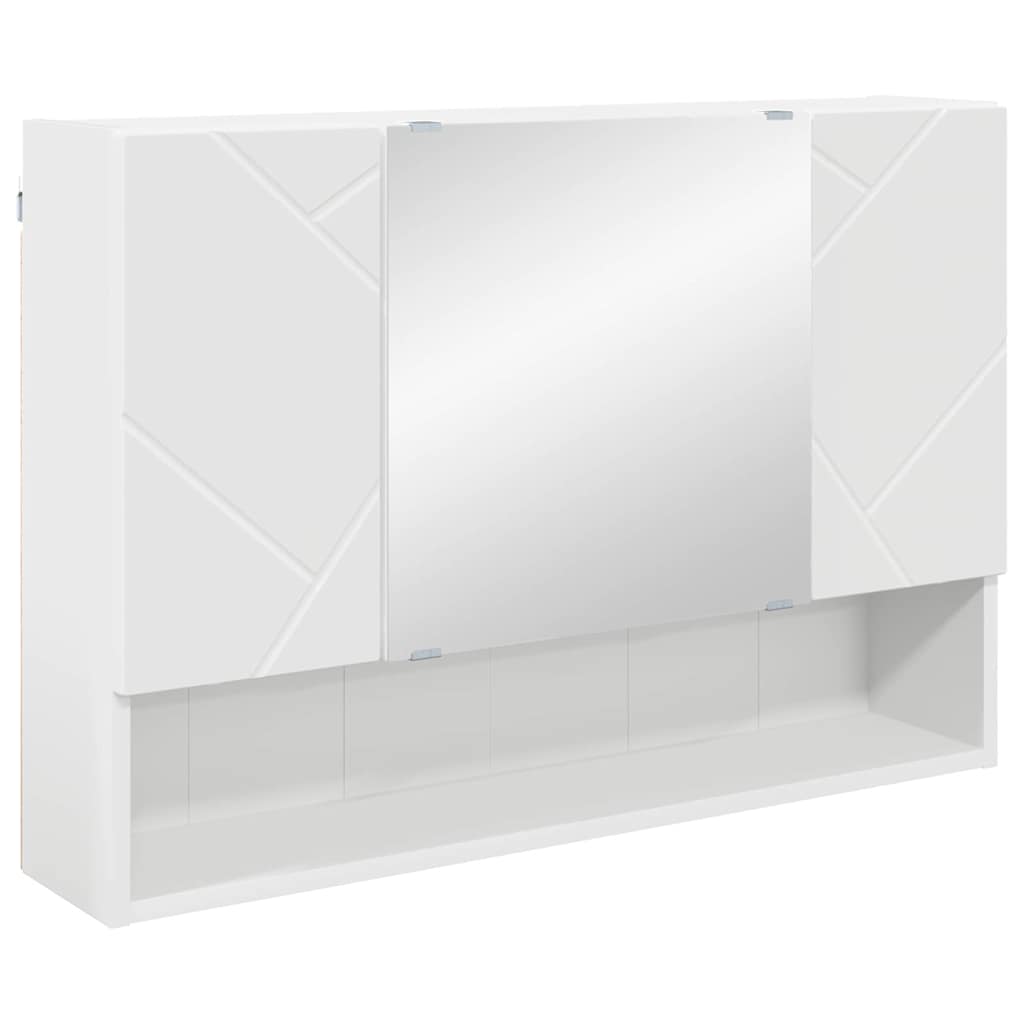 Bathroom Mirror Cabinet White 80 x 17 x 55 cm Engineered wood