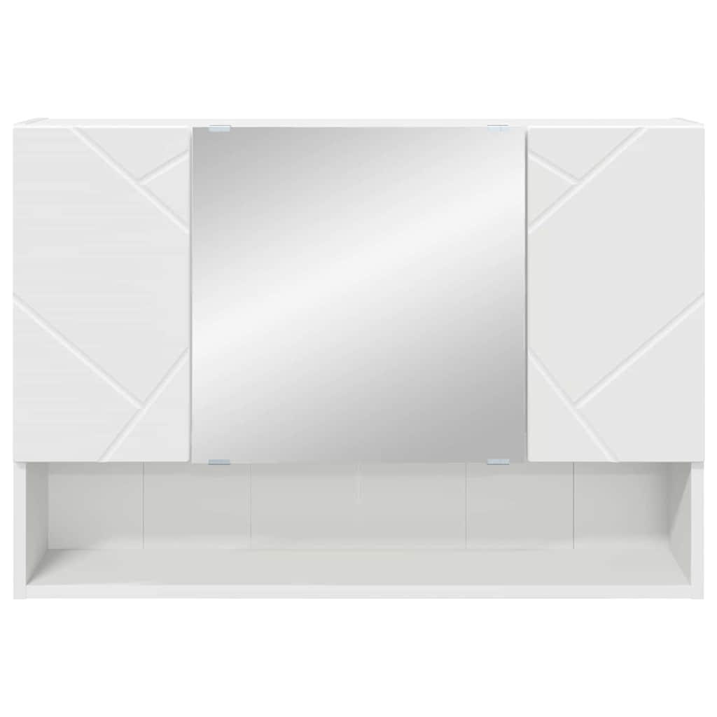 Bathroom Mirror Cabinet White 80 x 17 x 55 cm Engineered wood
