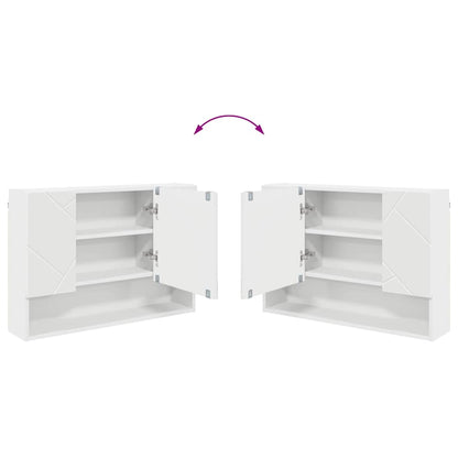 Bathroom Mirror Cabinet White 80 x 17 x 55 cm Engineered wood