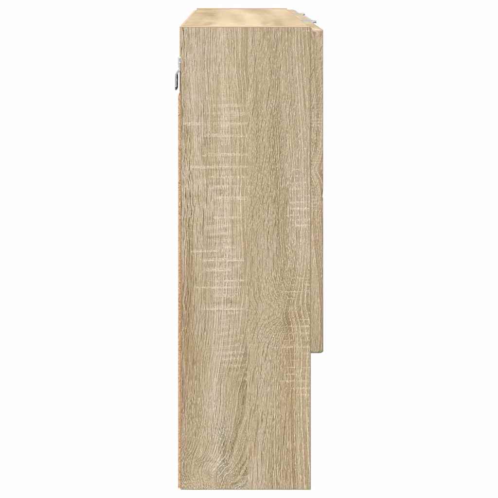 Bathroom Mirror Cabinet Wall-mounted Sonoma oak 80 x 17 x 55 cm