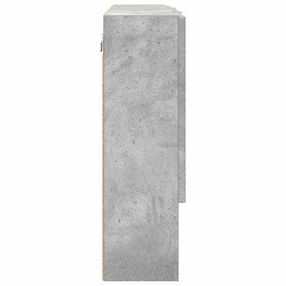 Bathroom Mirror Cabinet with Door Concrete grey 80 x 17 x 55 cm