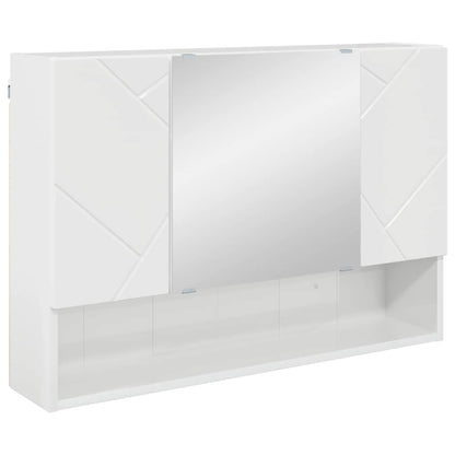 Bathroom Mirror Cabinet High gloss white 80 x 17 x 55 cm