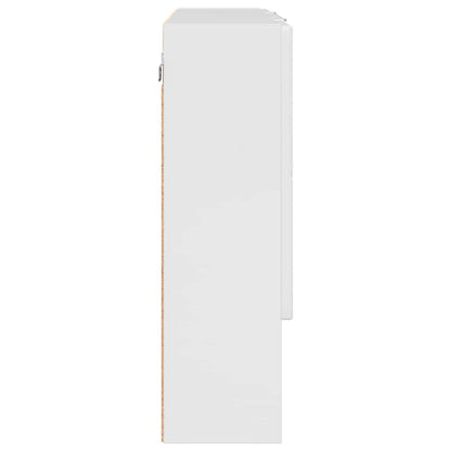 Bathroom Mirror Cabinet High gloss white 80 x 17 x 55 cm