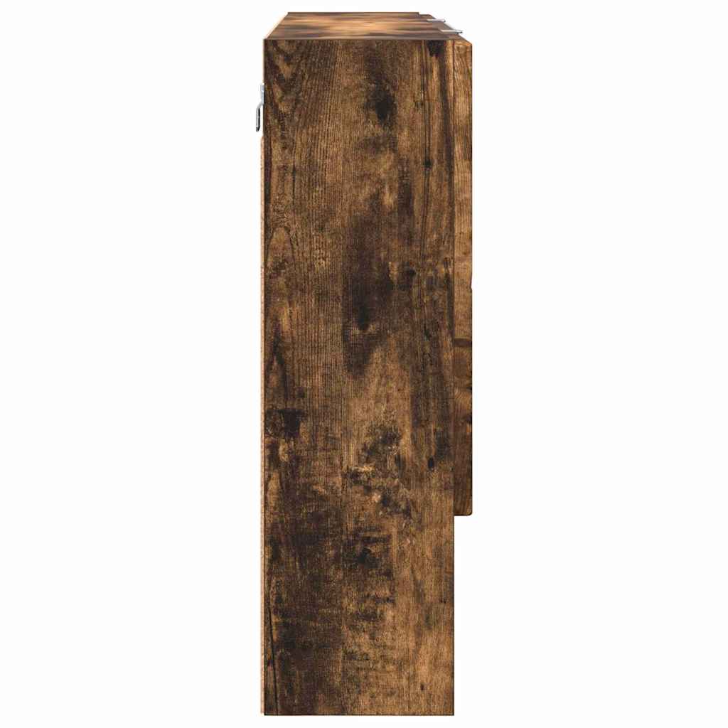 Bathroom Mirror Cabinet Wall-mounted Smoked oak 80 x 17 x 55 cm