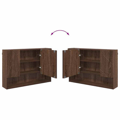 Bathroom Mirror Cabinet Wall-mounted Brown oak 80 x 17 x 55 cm