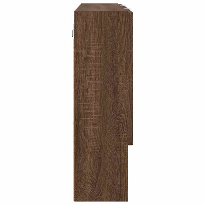 Bathroom Mirror Cabinet Wall-mounted Brown oak 80 x 17 x 55 cm