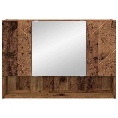 Bathroom Mirror Cabinet Wall-mounted Old wood 80 x 17 x 55 cm