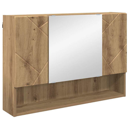 Bathroom Mirror Cabinet with Door Artisan oak 80 x 17 x 55 cm