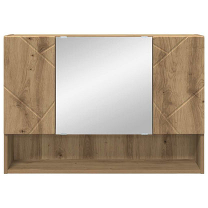 Bathroom Mirror Cabinet with Door Artisan oak 80 x 17 x 55 cm