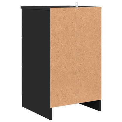 Bedside Cabinet Black 38 x 38 x 66 cm Engineered wood
