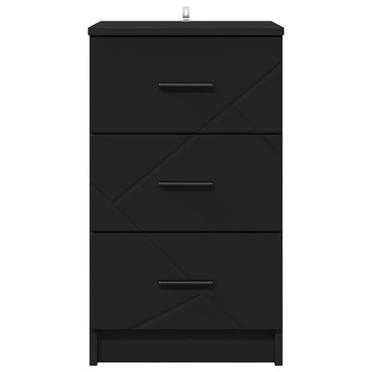 Bedside Cabinet Black 38 x 38 x 66 cm Engineered wood