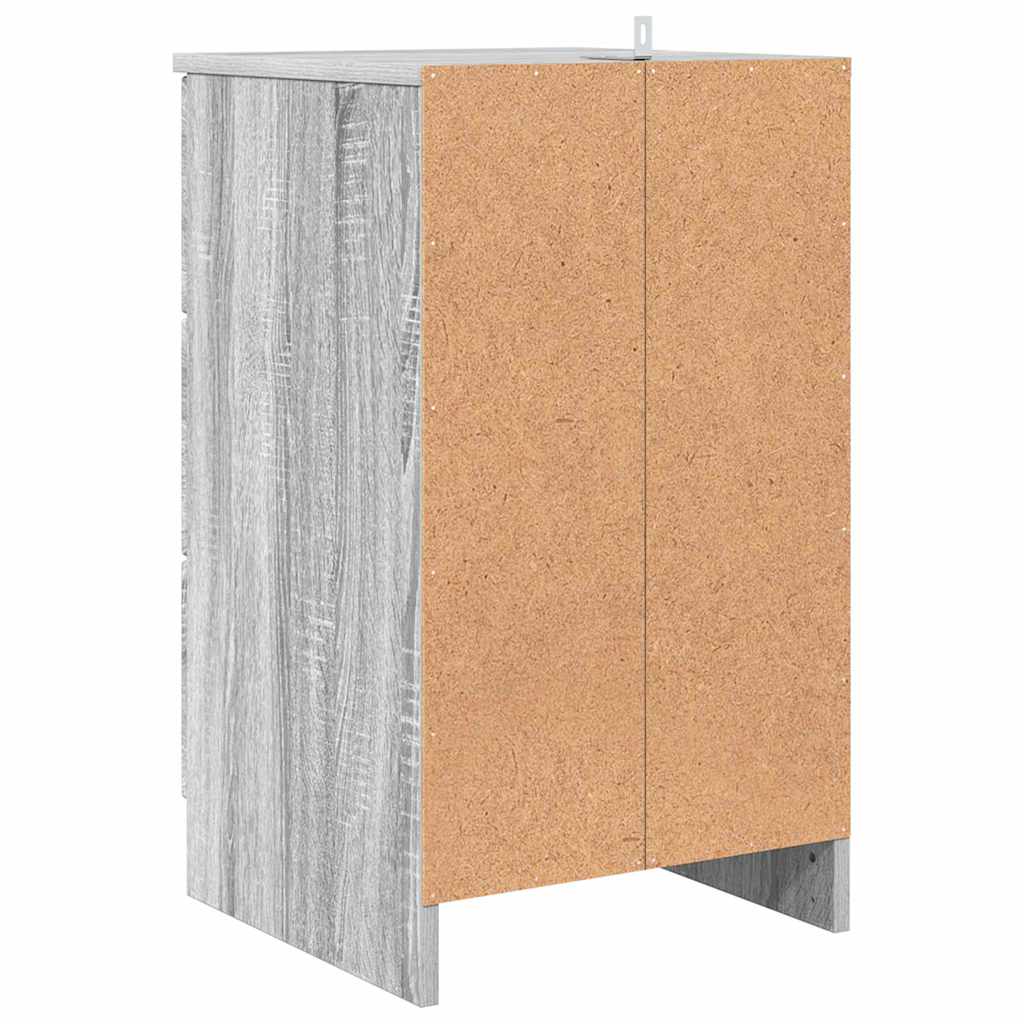 Bedside Cabinet Grey sonoma 38 x 38 x 66 cm Engineered wood