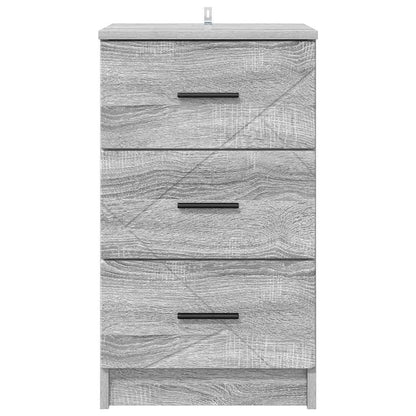 Bedside Cabinet Grey sonoma 38 x 38 x 66 cm Engineered wood