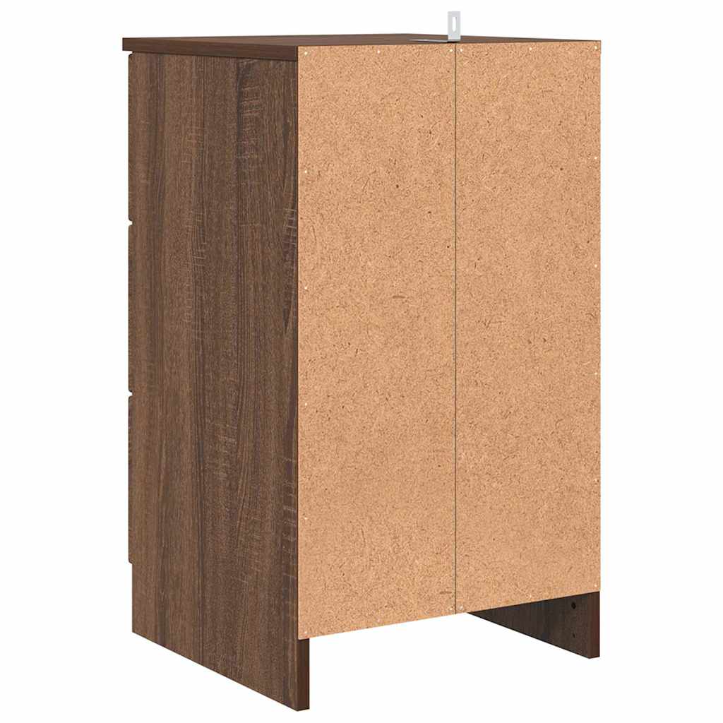Bedside Cabinet Brown oak 38 x 38 x 66 cm Engineered wood
