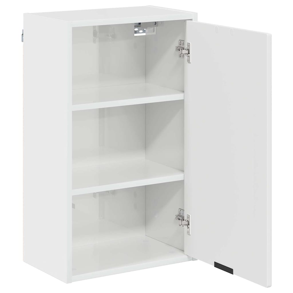 Bathroom Cabinet with Door High Gloss White 39 x 23.5 x 65 cm