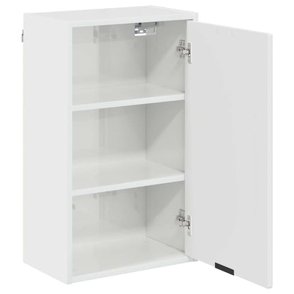 Bathroom Cabinet with Door High Gloss White 39 x 23.5 x 65 cm