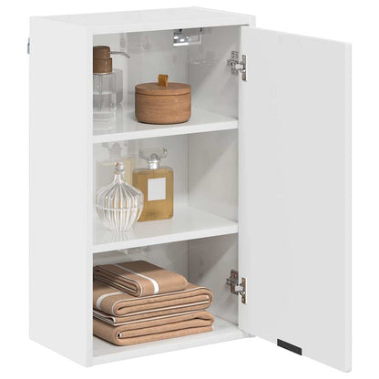 Bathroom Cabinet with Door High Gloss White 39 x 23.5 x 65 cm