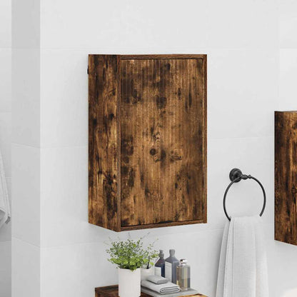 Bathroom Cabinet Wall-mounted Smoked Oak 39 x 23.5 x 65 cm