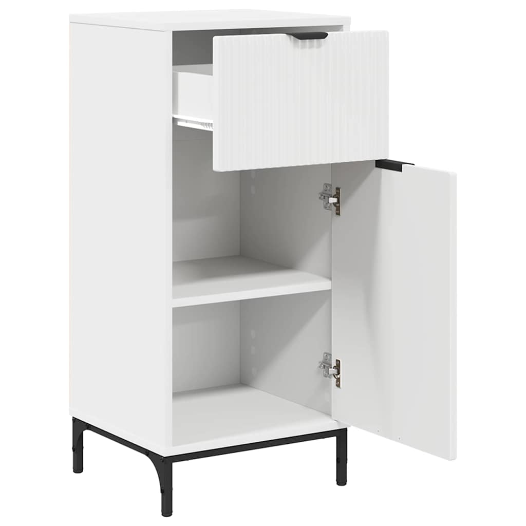 Bathroom Cabinet with Drawer with Door White 39.5 x 36 x 88 cm