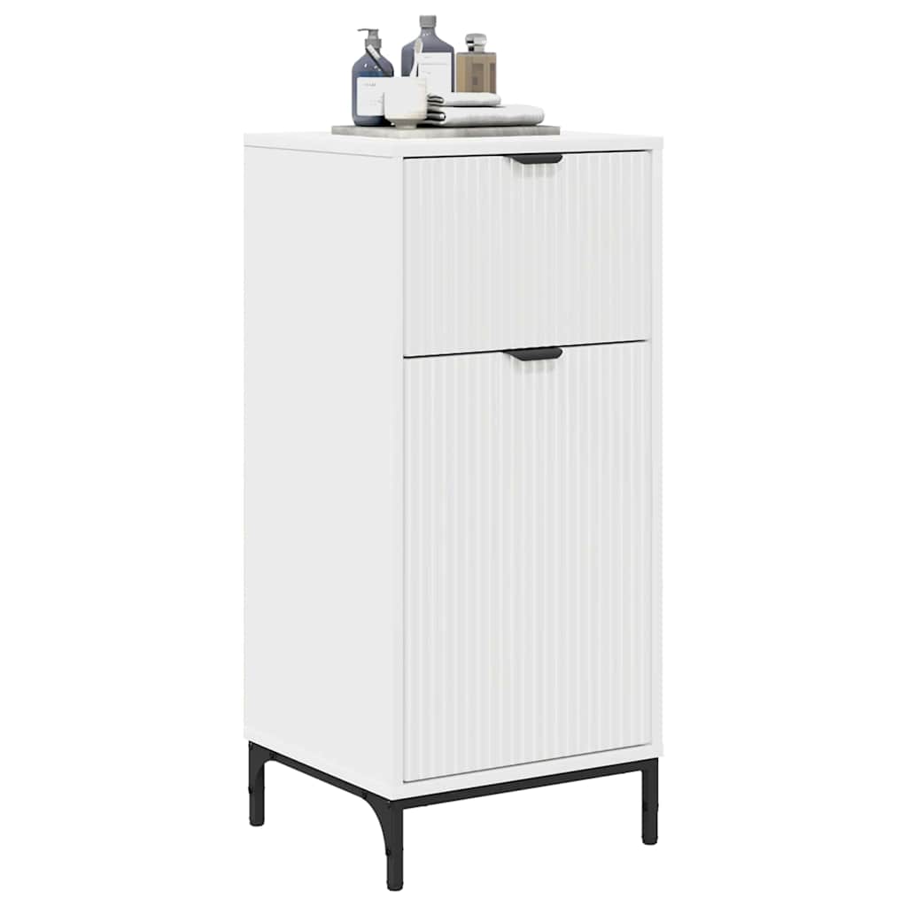 Bathroom Cabinet with Drawer with Door White 39.5 x 36 x 88 cm