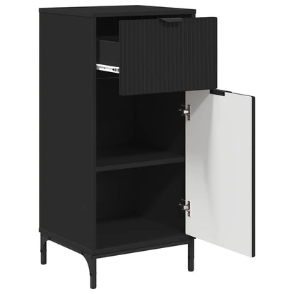Bathroom Cabinet with Drawer with Door Black 39.5 x 36 x 88 cm