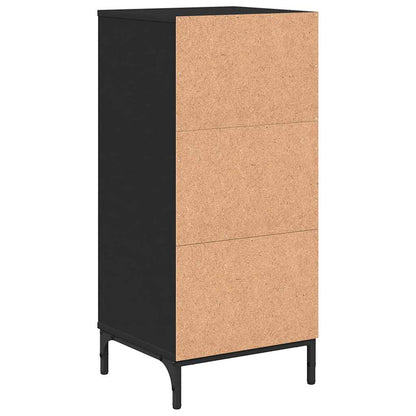 Bathroom Cabinet with Drawer with Door Black 39.5 x 36 x 88 cm