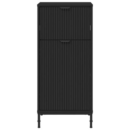 Bathroom Cabinet with Drawer with Door Black 39.5 x 36 x 88 cm