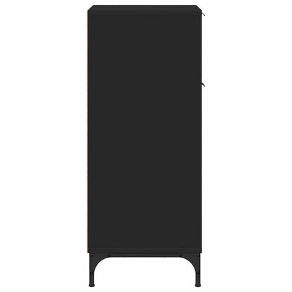 Bathroom Cabinet with Drawer with Door Black 39.5 x 36 x 88 cm