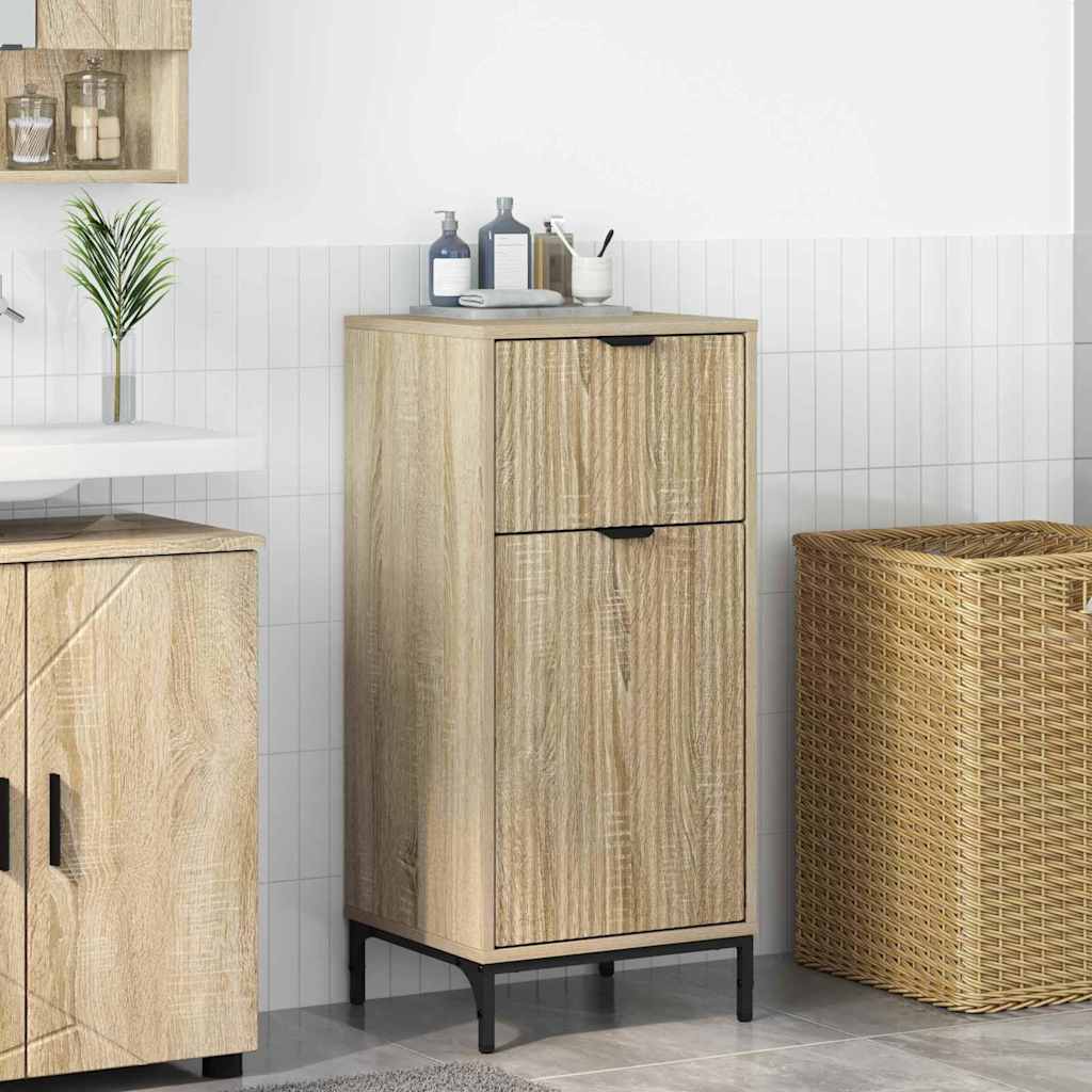 Bathroom Cabinet with Drawer Sonoma Oak 39.5 x 36 x 88 cm