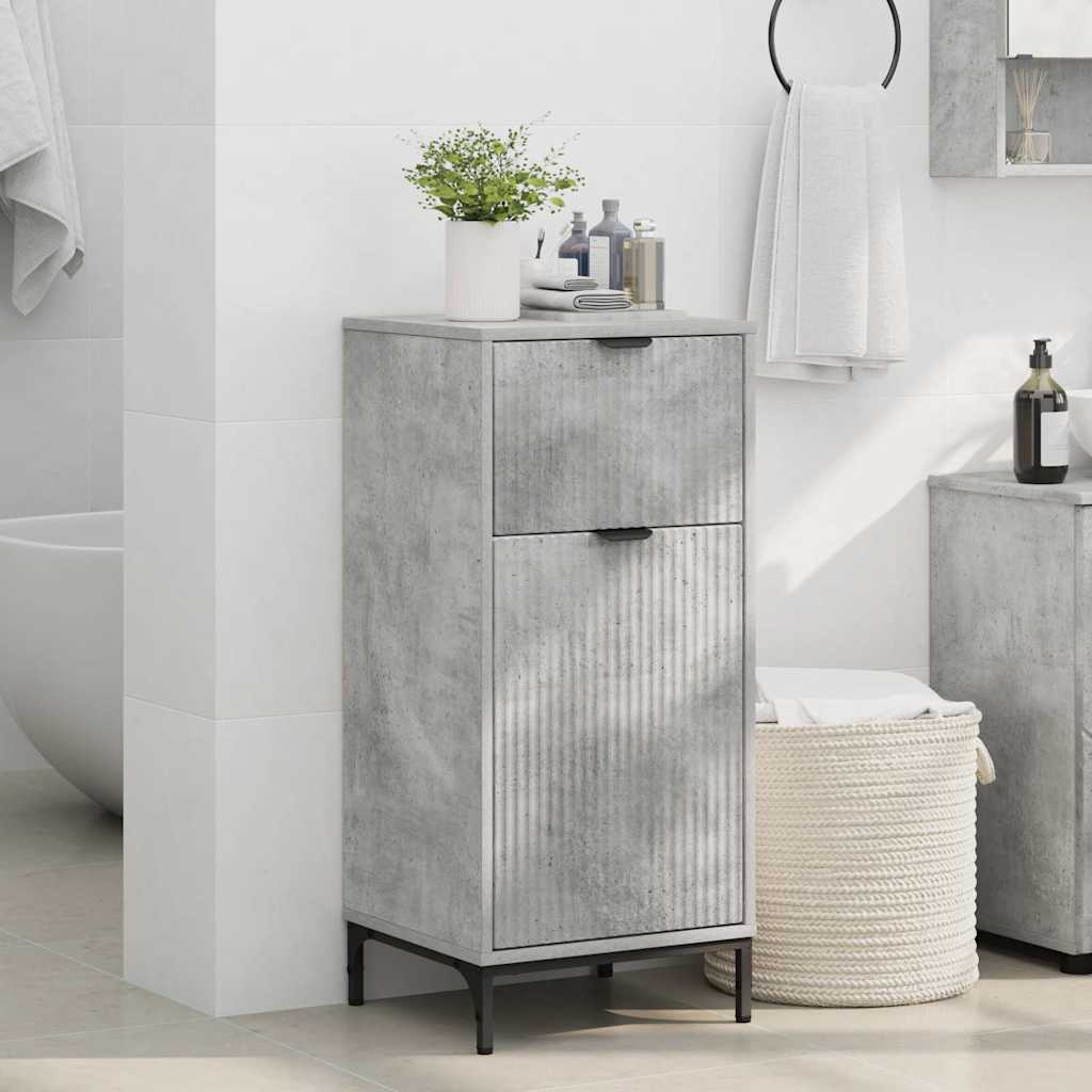 Bathroom Cabinet with Drawer Concrete Grey 39.5 x 36 x 88 cm