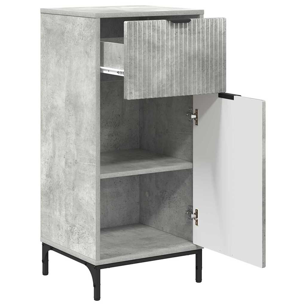 Bathroom Cabinet with Drawer Concrete Grey 39.5 x 36 x 88 cm