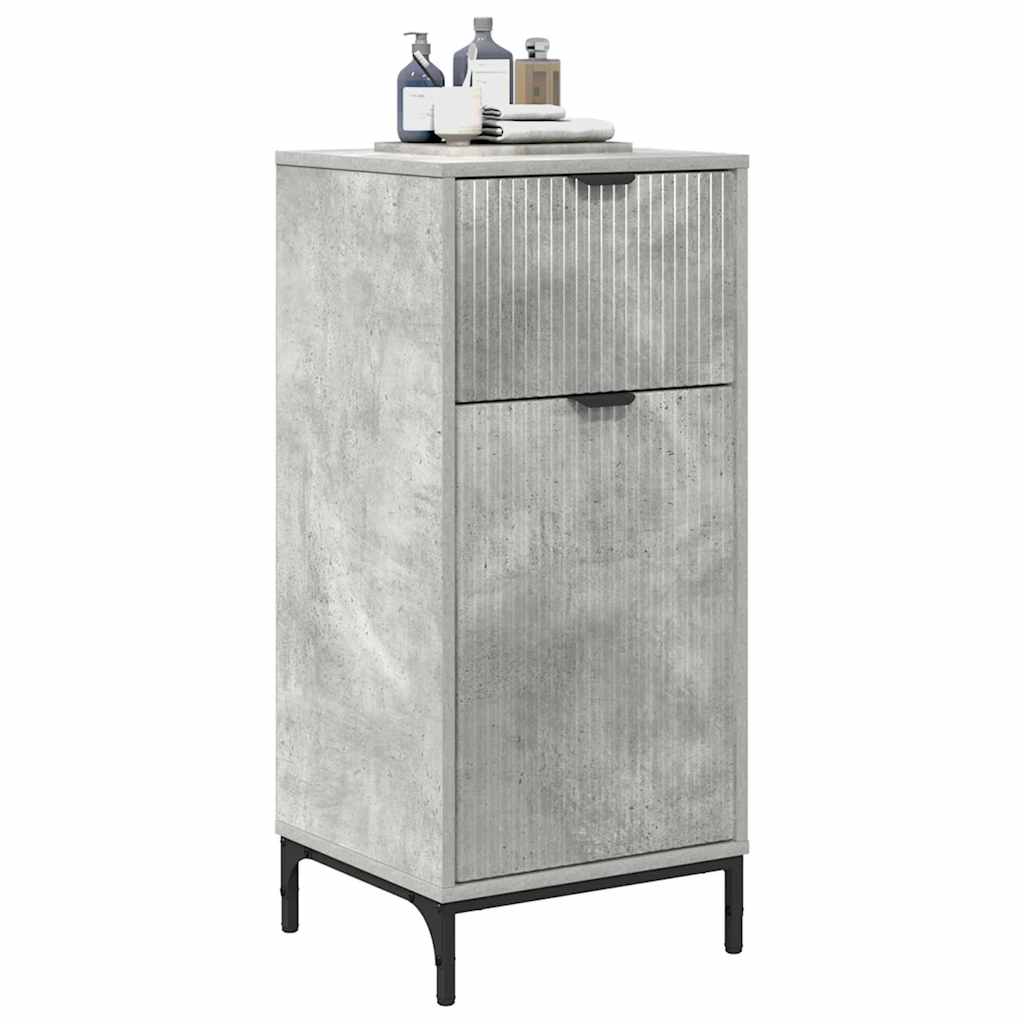 Bathroom Cabinet with Drawer Concrete Grey 39.5 x 36 x 88 cm