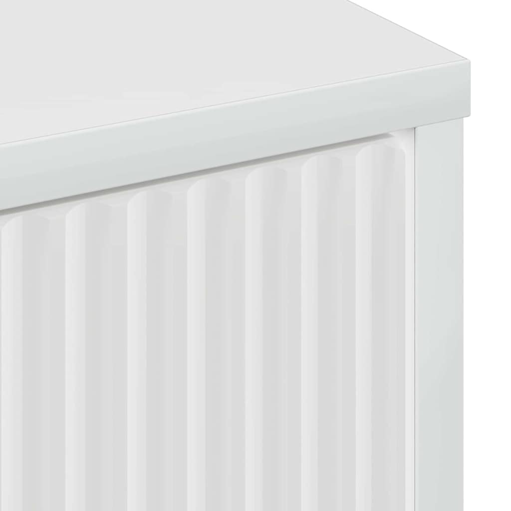 Bathroom Cabinet with Drawer High Gloss White 39.5 x 36 x 88 cm