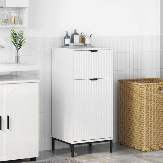 Bathroom Cabinet with Drawer High Gloss White 39.5 x 36 x 88 cm