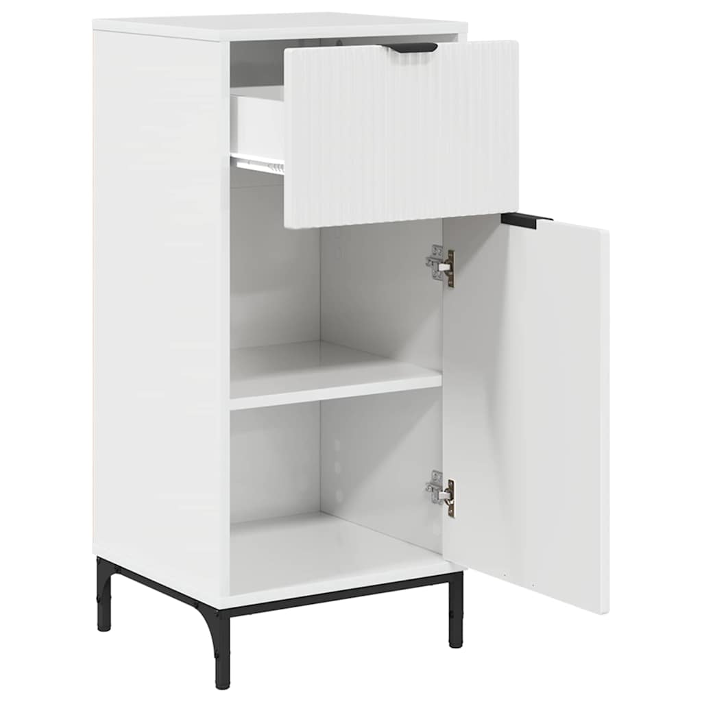 Bathroom Cabinet with Drawer High Gloss White 39.5 x 36 x 88 cm